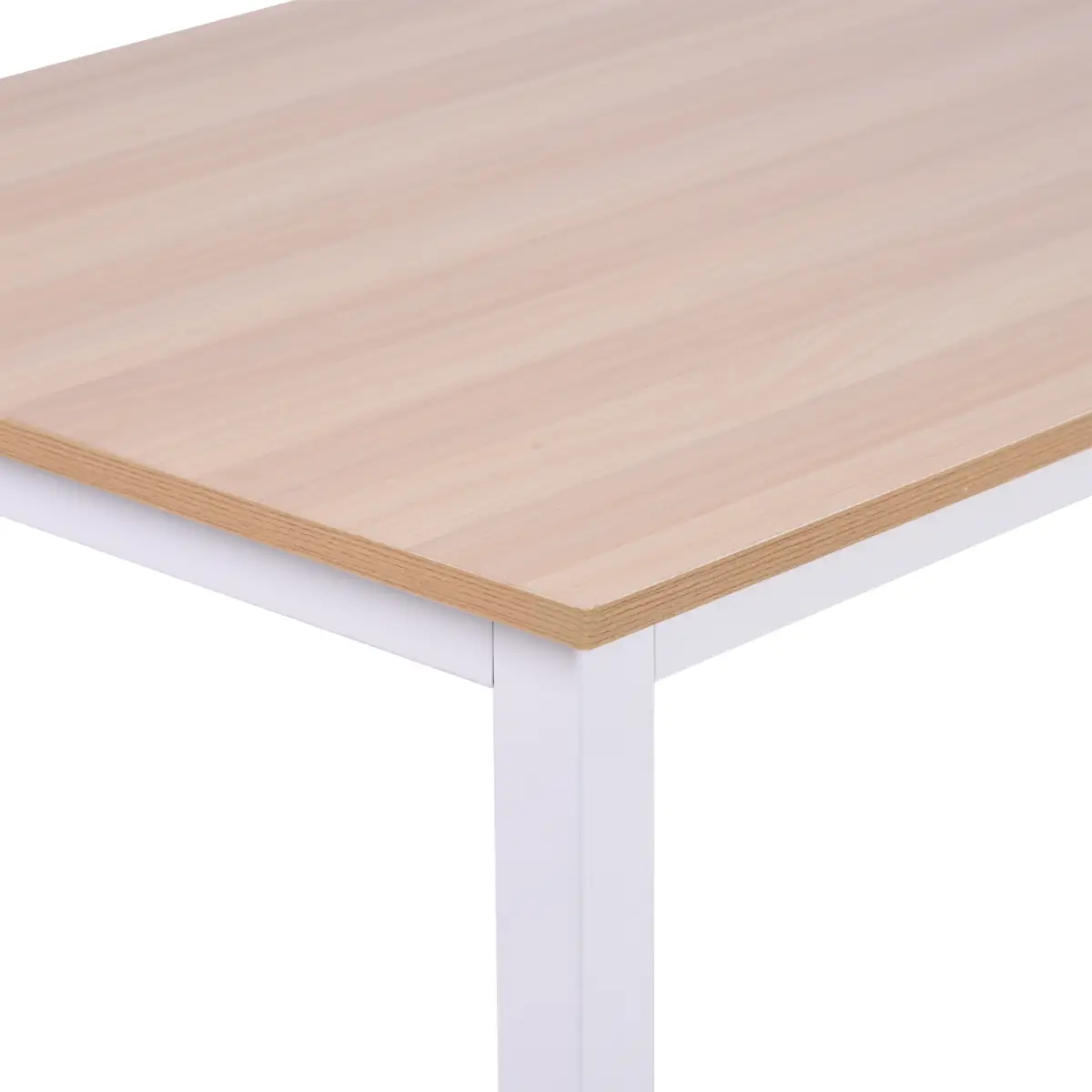HOMCOM Computer Desk W/ White Metal Frame MDF, 120W x 60D x 76Hcm-Oak Grain Tone - Desk