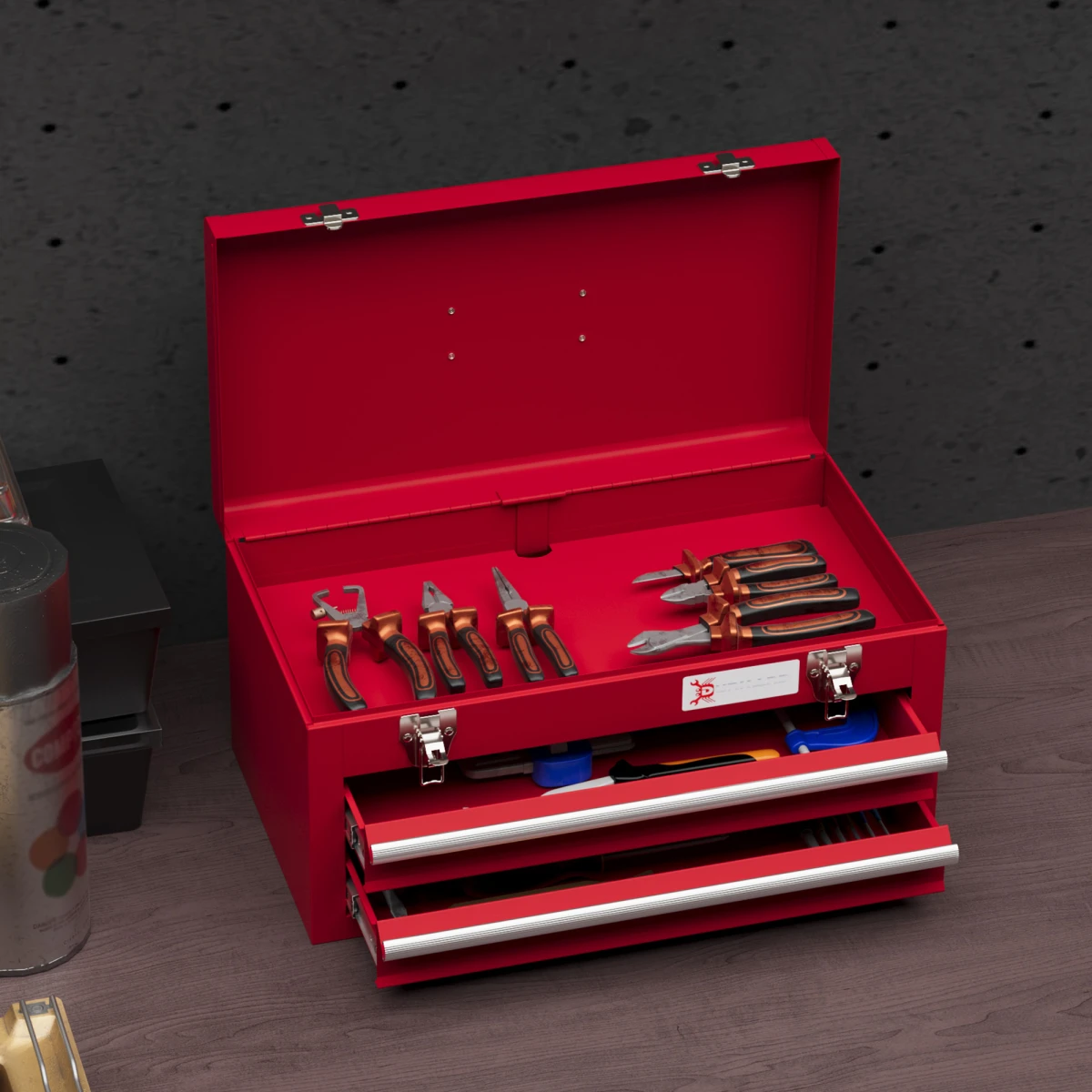 DURHAND Durhand Tool Chest 2-Drawer Ball Bearing DIY - Chest of Drawers