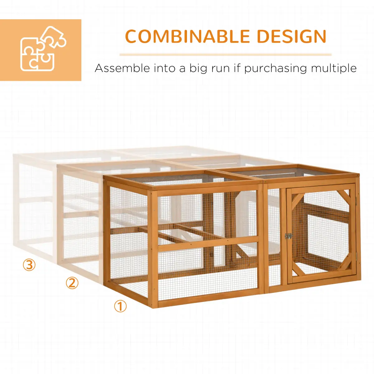 PawHut PawHut Wooden Chicken Coop w/ Perches, Doors, for 2-4 Chickens - Chicken Coop