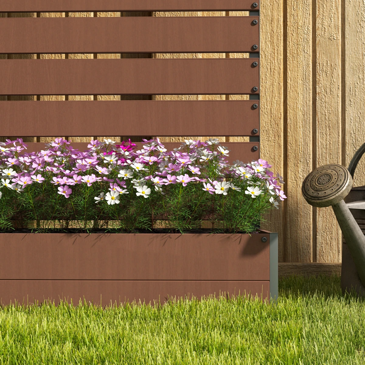 Outsunny Outsunny Raised Garden Bed With Trellis For Patio - Planters