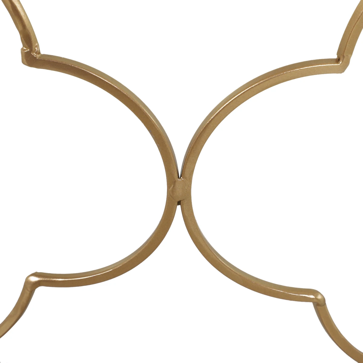 HOMCOM Nesting Tables Two Piece Glass Top Gold Tone For Modern Living Room Decor by HOMCOM