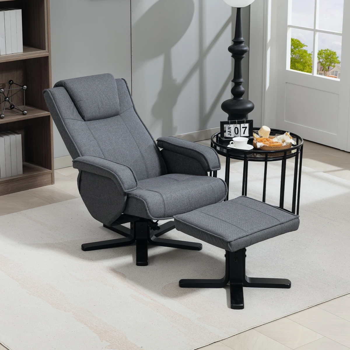 HOMCOM HOMCOM Rocker Recliner Standard Size Footstool For Home - Recliner