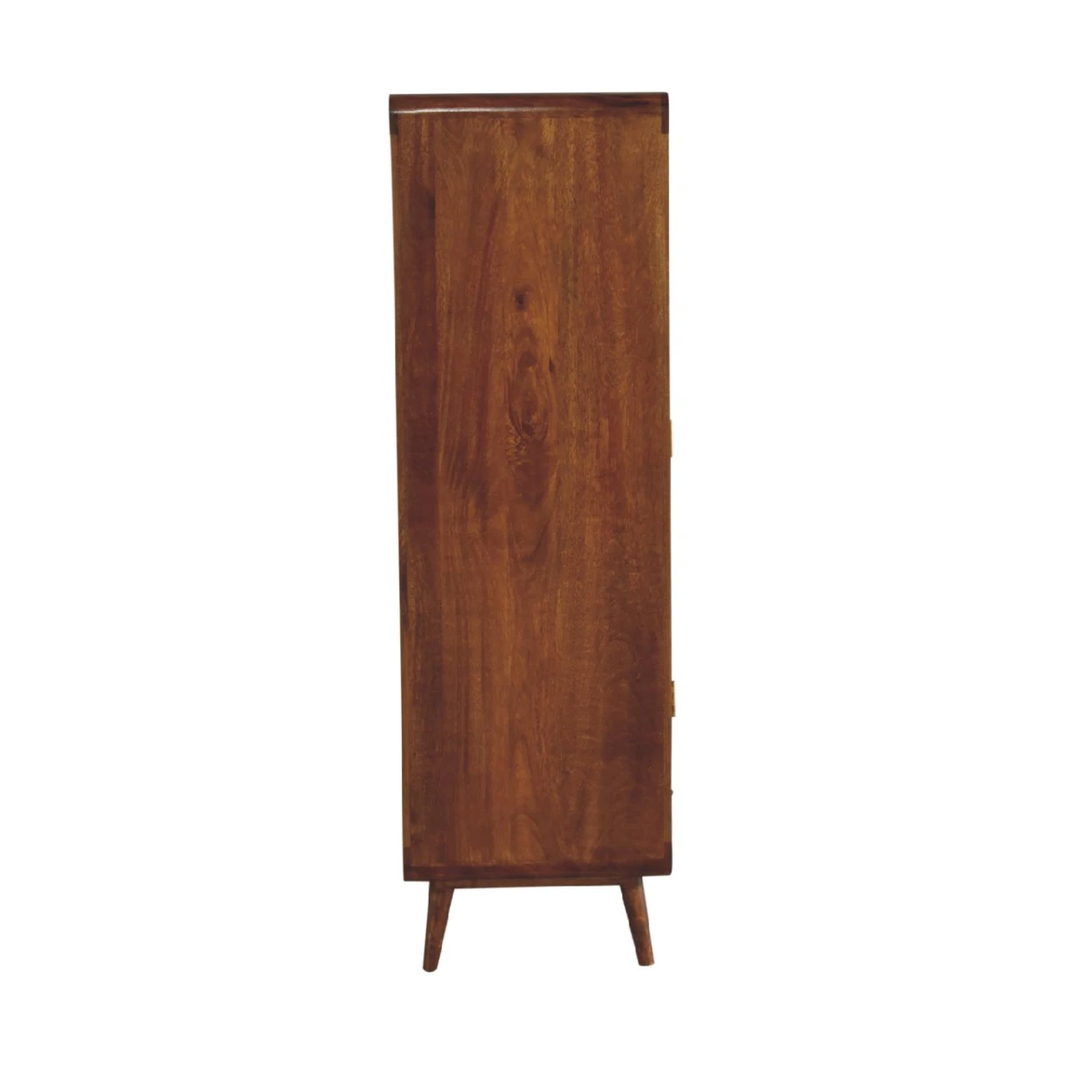 Artisan Furniture Solid Wood Curved Chestnut Wardrobe, Light Brown, 2 Doors and 1 Drawer by Artisan Furniture