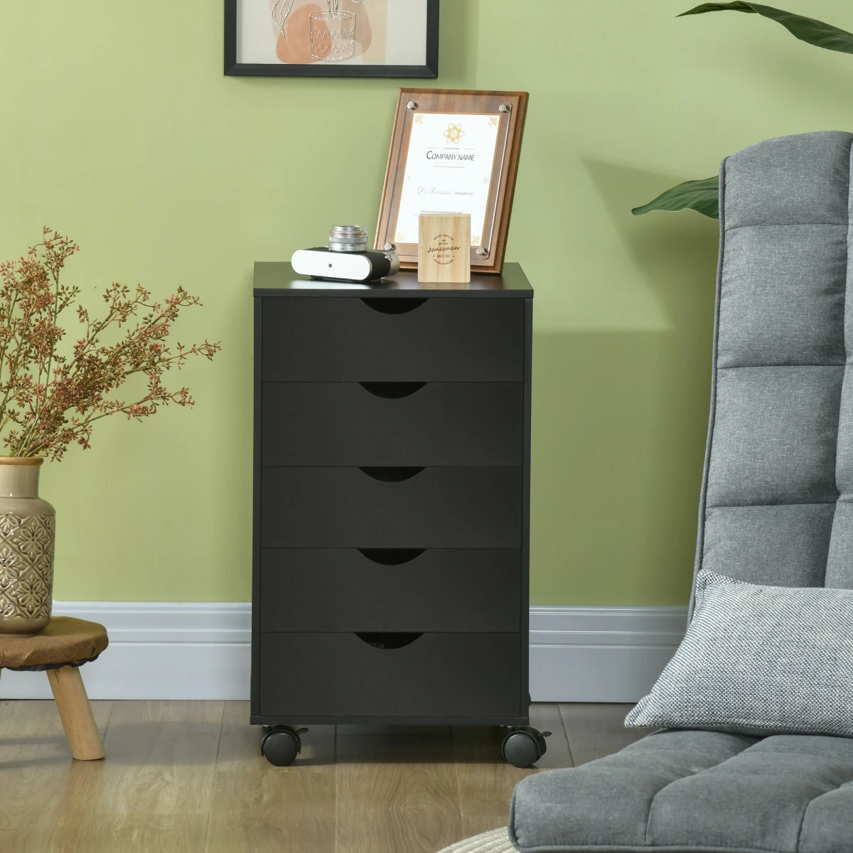 HOMCOM HOMCOM Filing Cabinet 5 Drawer Ballbearing - Filing Cabinet