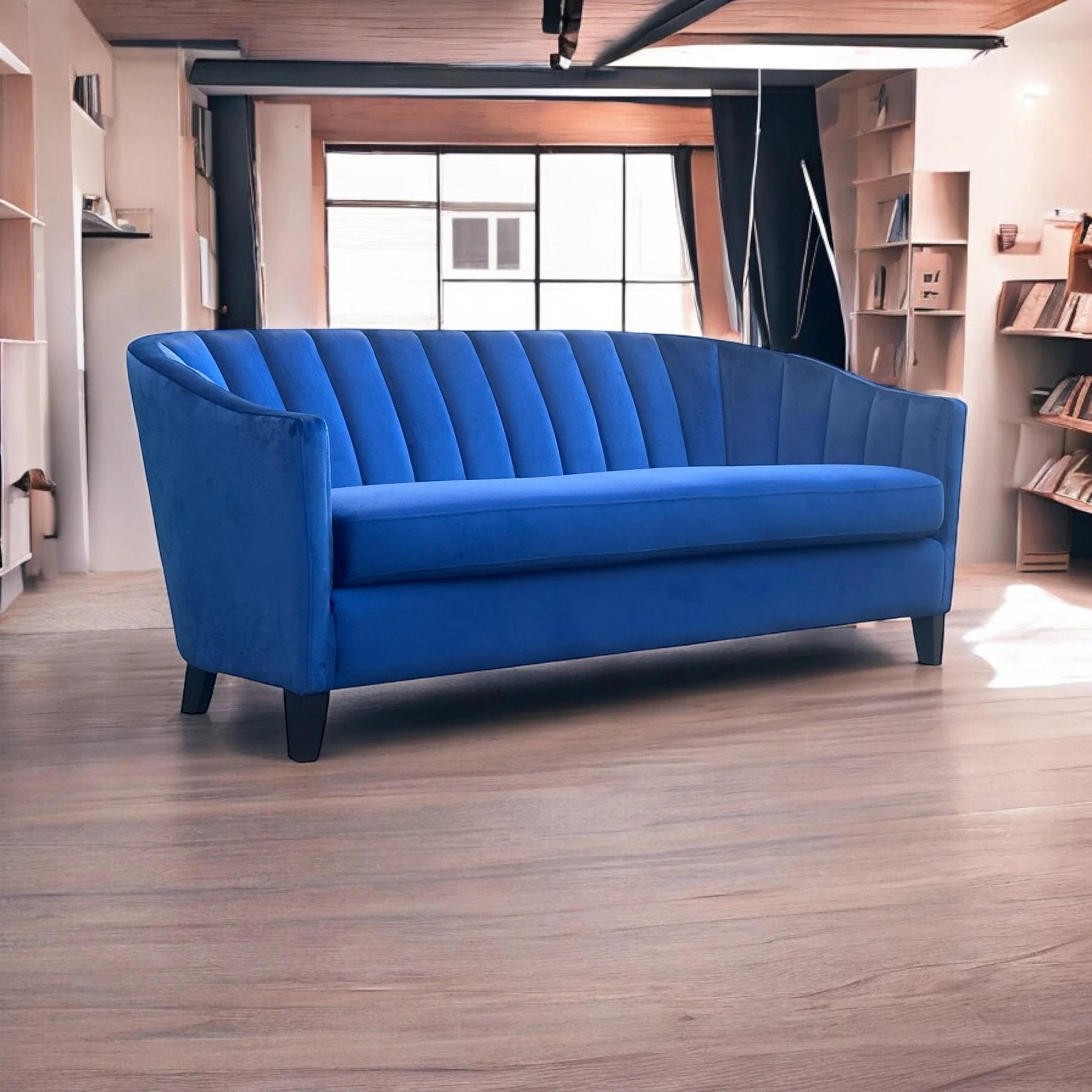 Premium Sofa 189cm Velvet Upholstery Plush Cushions Home by MSL