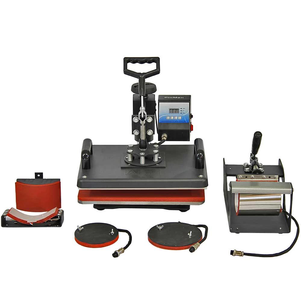 PixMax Black Sublimation 5 in 1 Combo Heat Press Machine by Monster Shop