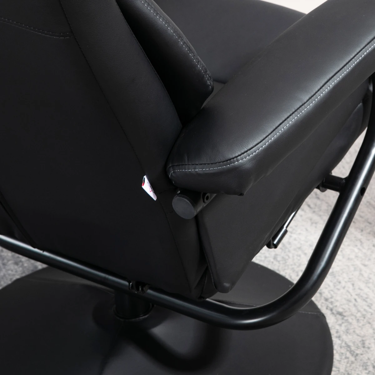 HOMCOM PU Leather Swivel Recliner Armchair OneSize 360Degree by HOMCOM