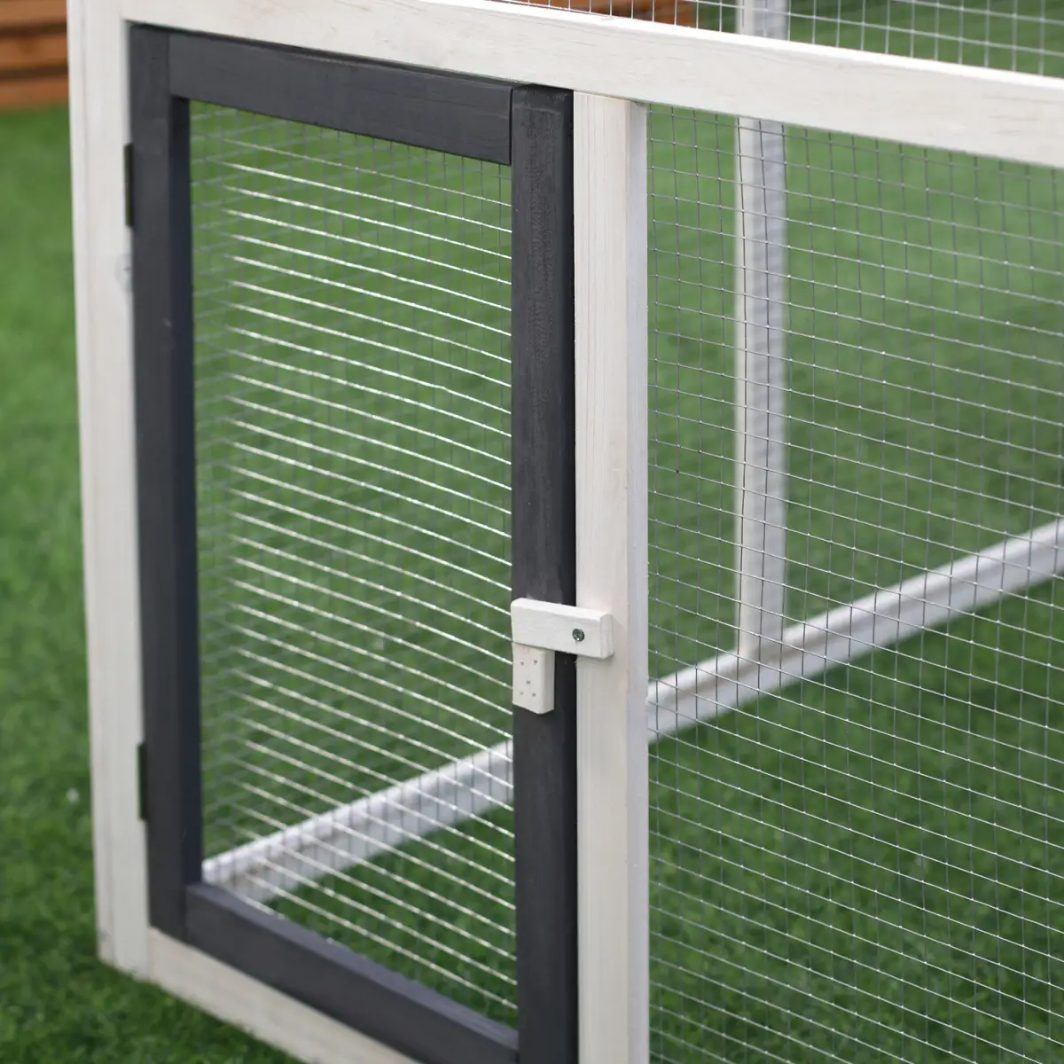 Unbranded Wooden Chicken Coop Hen House Enclosure with Ramp Run Nesting Box Pawhut - Chicken Coop
