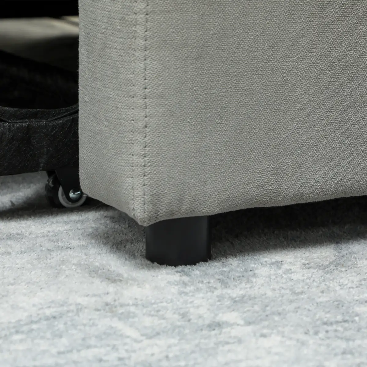 HOMCOM HOMCOM 2 Seater Sofa Bed Convertible Bed Settee with Cushions, Pockets, Grey - Sofa Bed