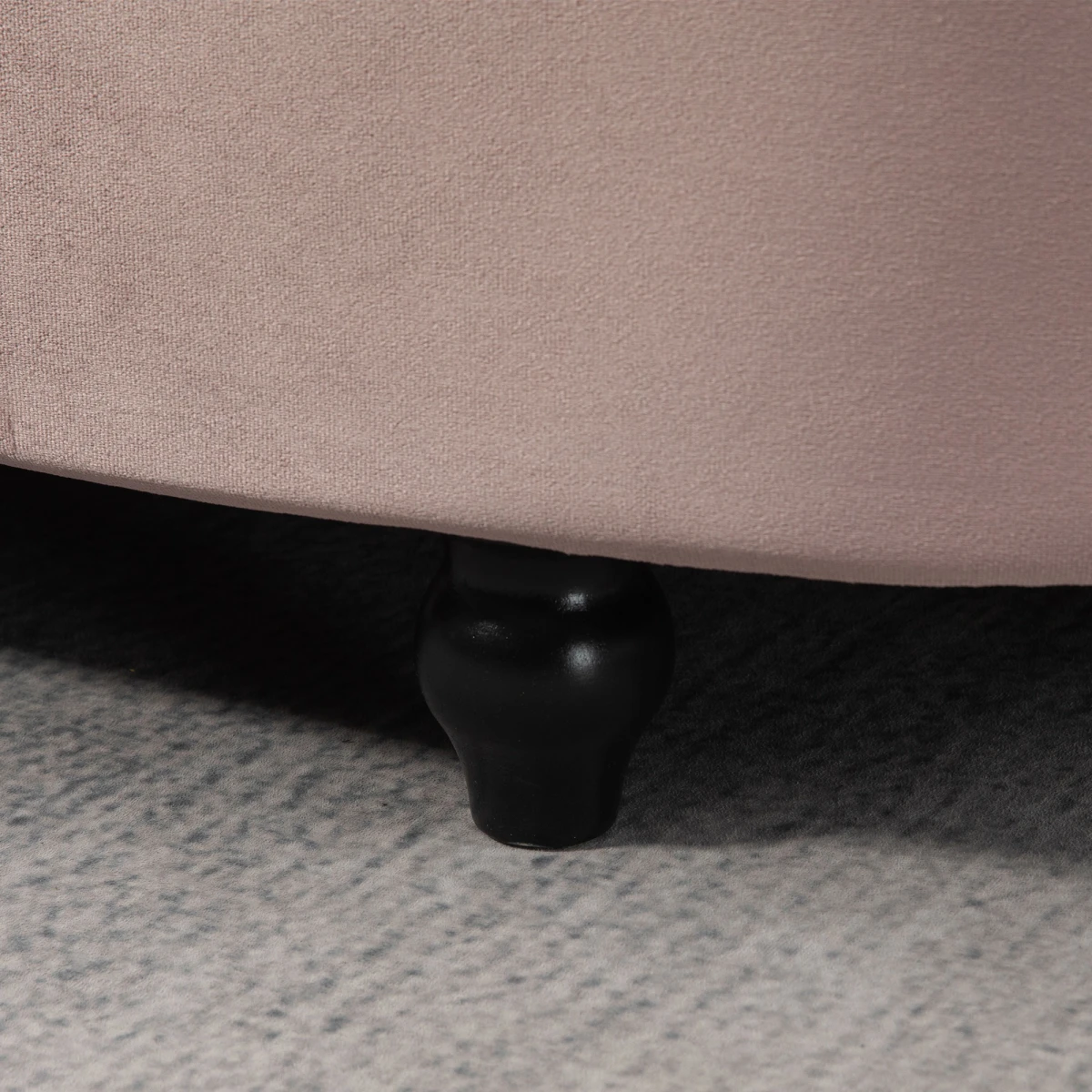 HOMCOM Tufted SemiCircle Storage Ottoman For Home by HOMCOM