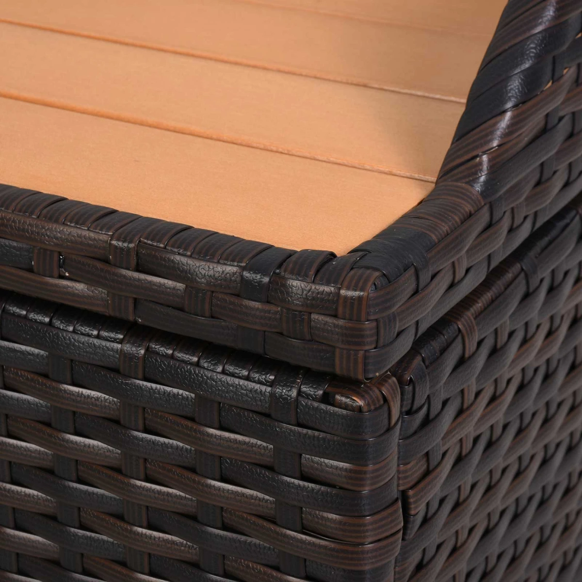 Outsunny Premium Rattan Chest 102x51x51 Waterproof Garden - Storage Box