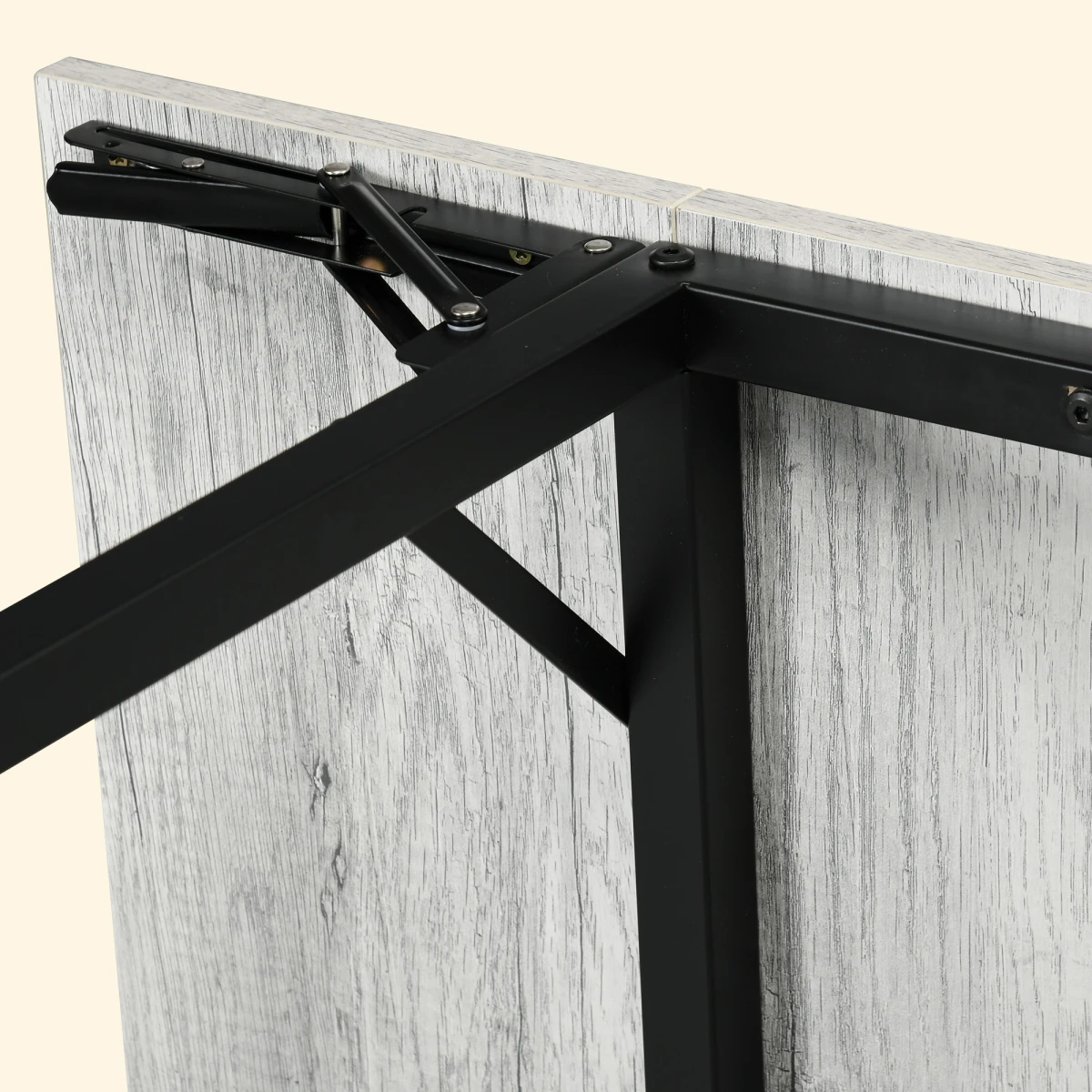 HOMCOM Folding Dining Table 2-4 Seats Drop Leaf Grey Kitchen by PawHut