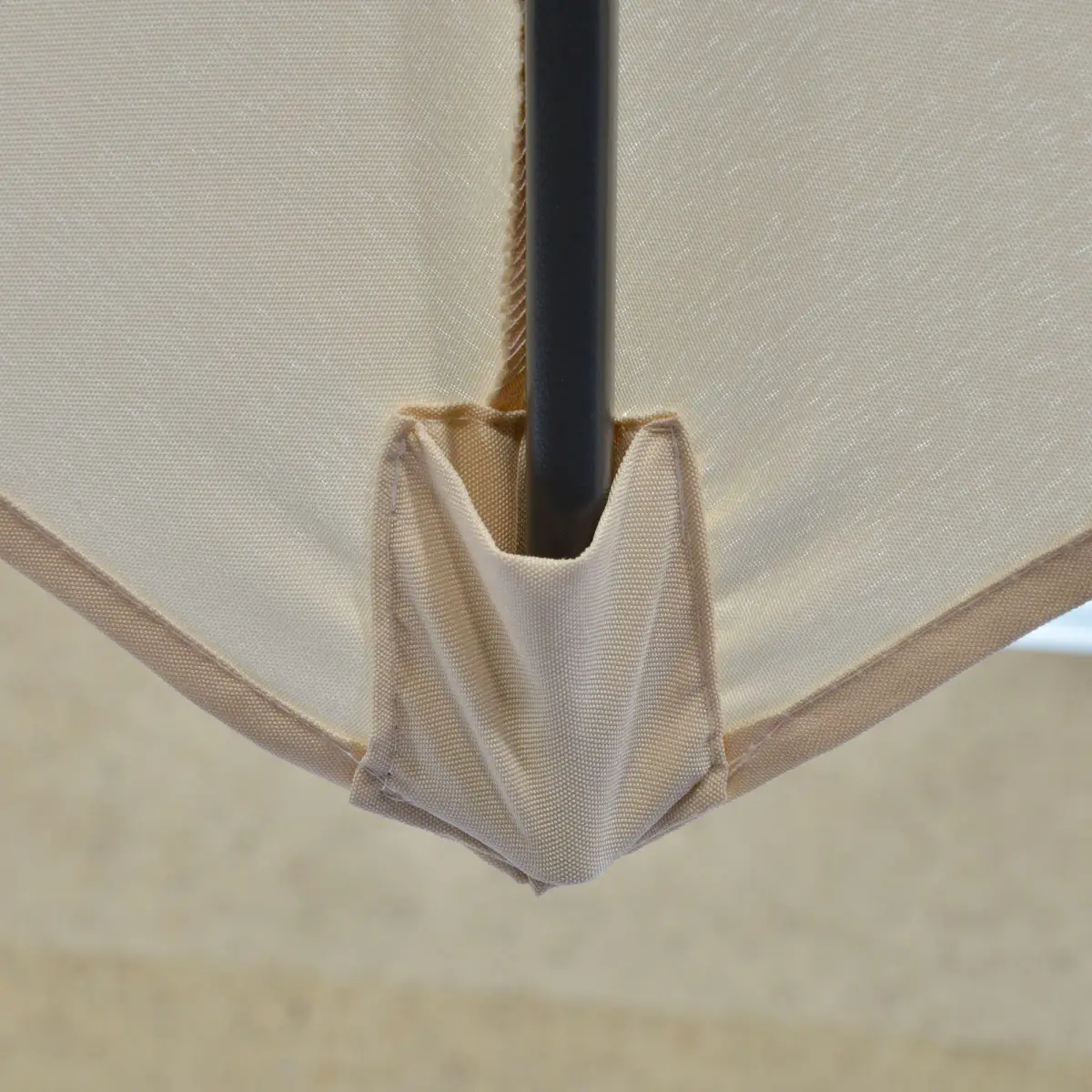 Outsunny Outsunny 3m Cantilever Parasol with Easy Lever Crank Handle 6 Metal Ribs White - Parasol