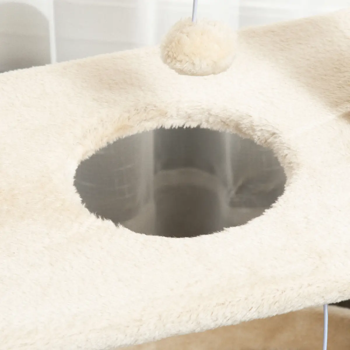 PawHut Cat Tree Kitten Tower w/ Scratching Post, Pad, Bed, Perch, Toy Ball - Cat Tree