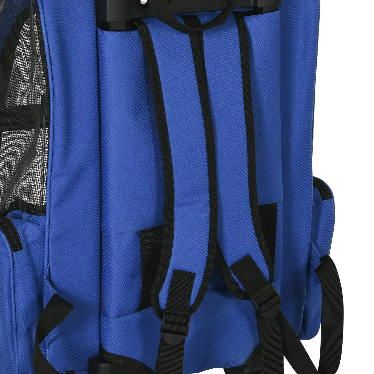 Pawhut Pet Travel Backpack Bag Cat Puppy Dog Carrier w/ Trolley and Telescopic Wheel - Pet Carrier