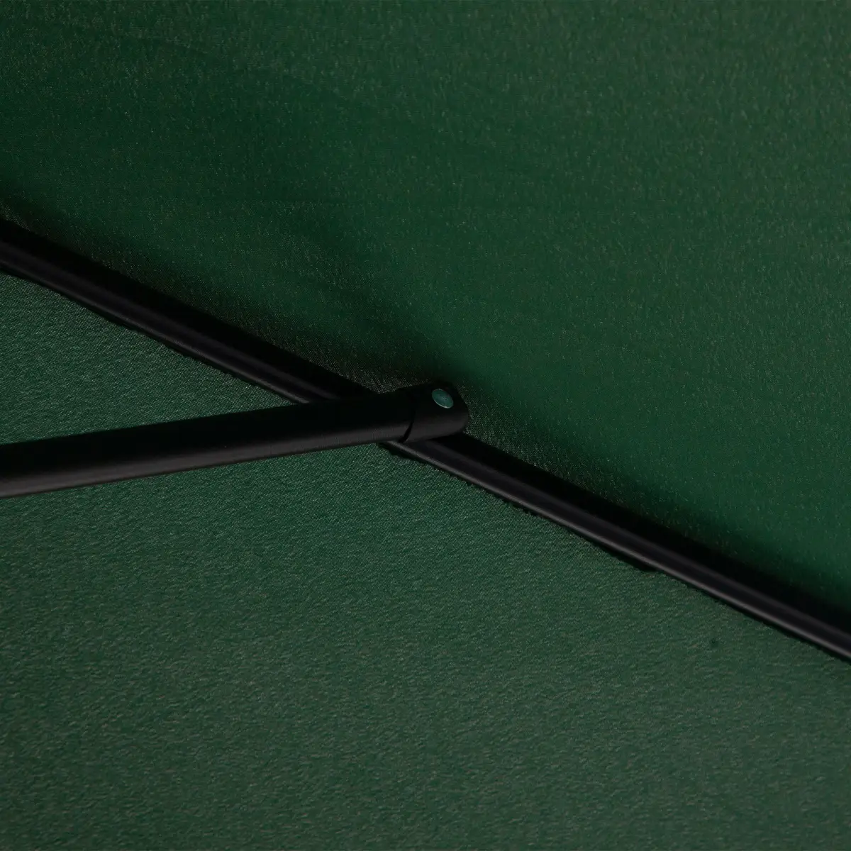Unbranded 2.3m Garden Half Round Umbrella Metal Parasol Umbrella Green Outsunny - Parasol