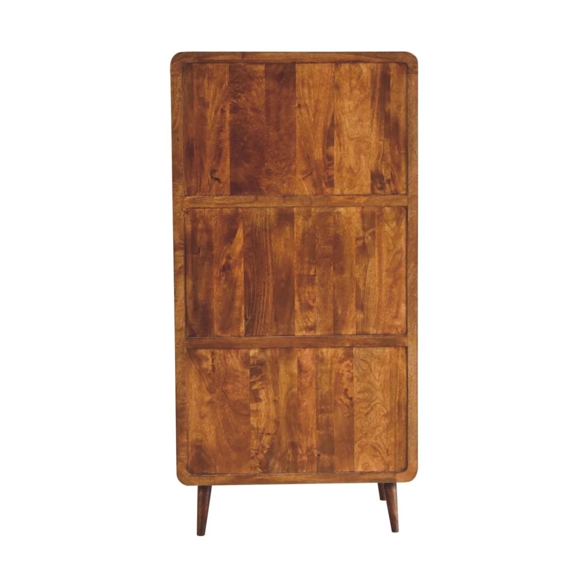 Artisan Furniture Solid Wood Curved Chestnut Wardrobe, Light Brown, 2 Doors and 1 Drawer by Artisan Furniture