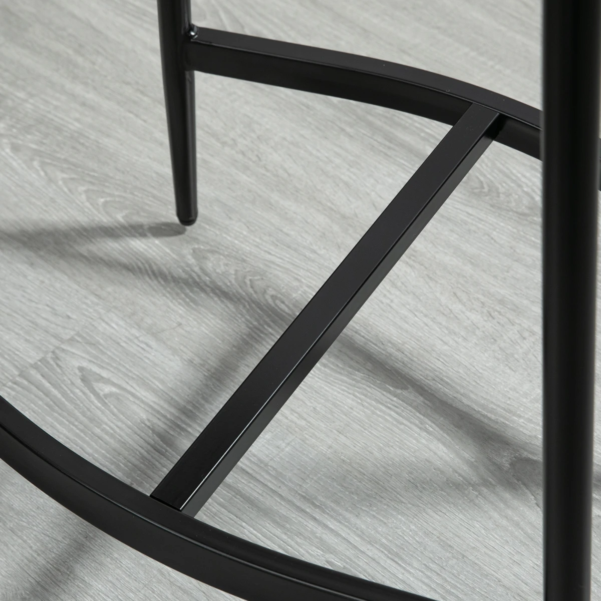 HOMCOM HOMCOM Bar Stool 89-99cm Curved Seat Grey Set of 2 - Bar Stool
