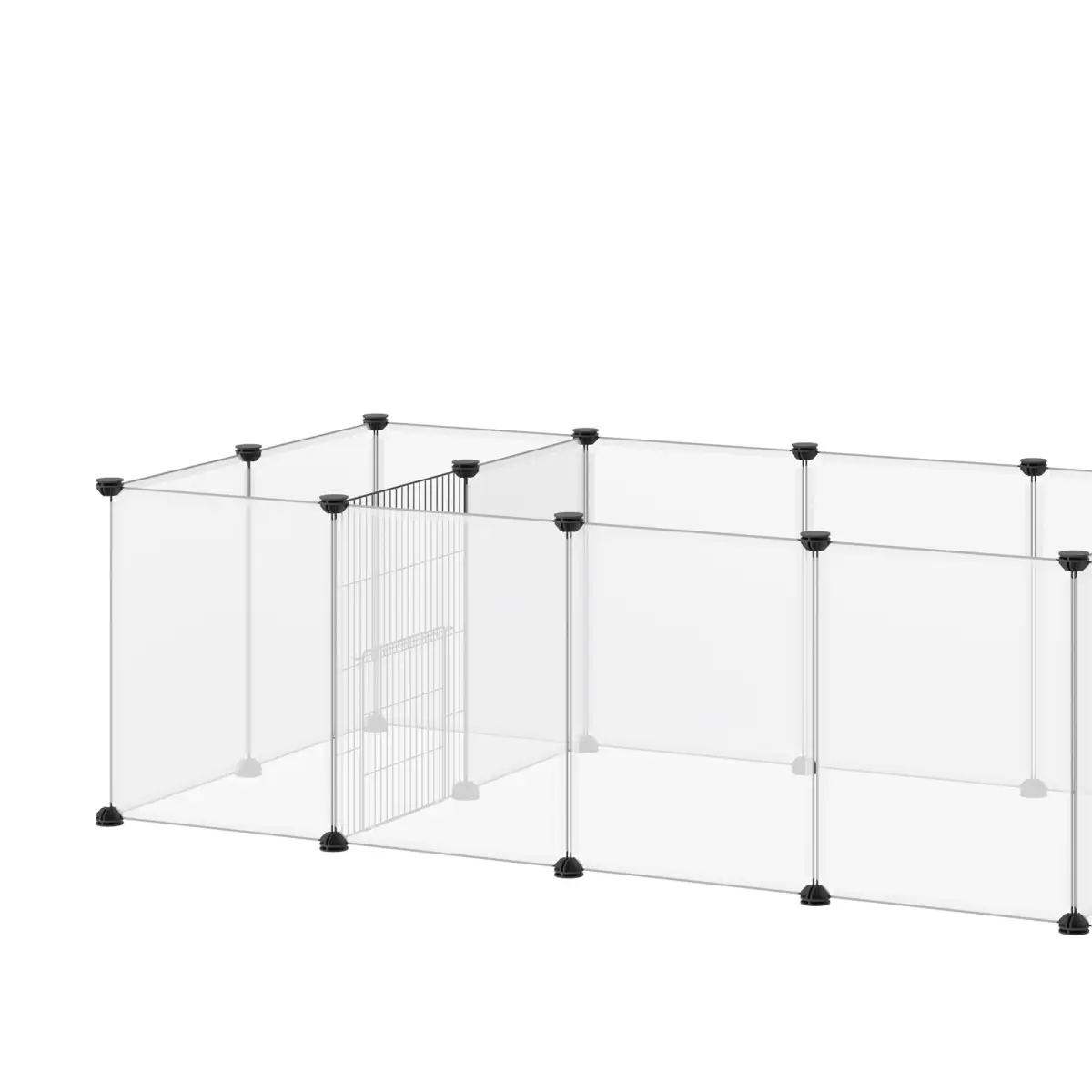 PawHut Pet Playpen, 18 Panels DIY Small Animal Cage for Guinea Pigs Hedgehogs - Pet Playpen