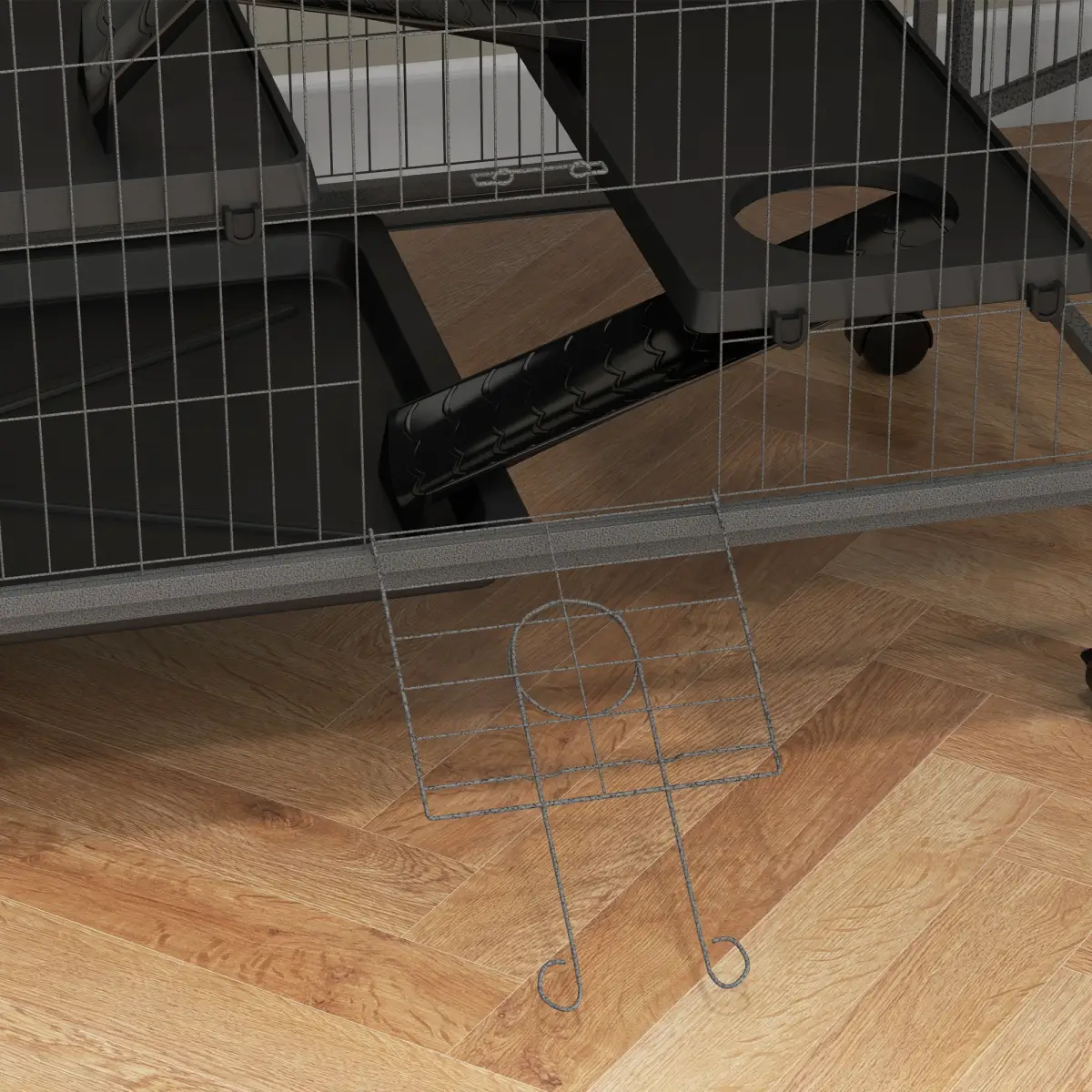 PawHut PawHut Small Animal Cages for Chinchilla Ferret Kitten on Wheels W/ Hammock Tray - Pet Cage