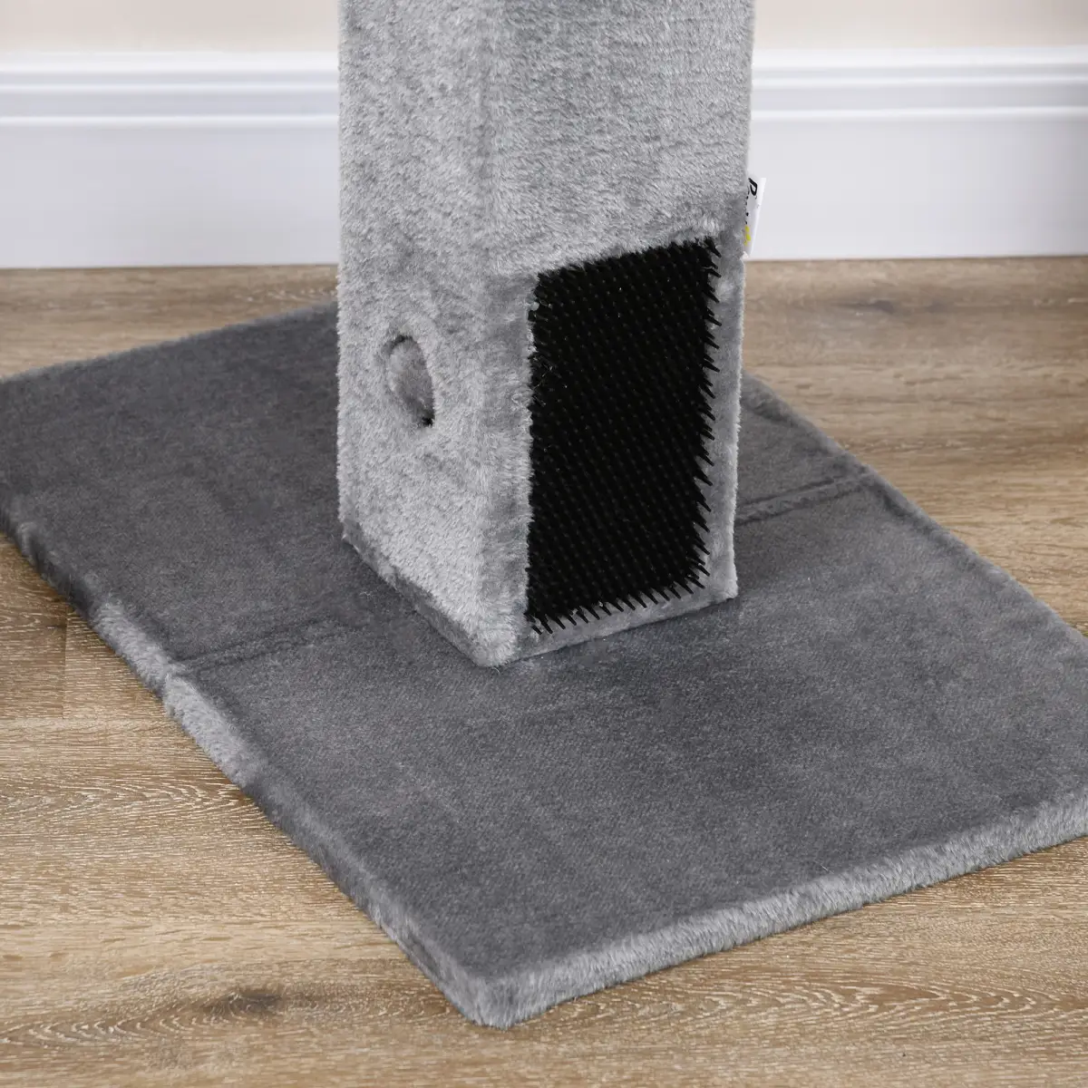 Pawhut Cat Scratching Post 79cm Scratcher Climber Cat Tree Activity Centre - Grey - Cat Tree