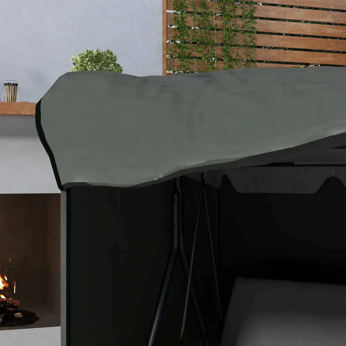 Outsunny Outsunny Garden Furniture Protector Patio Swing Chair Cover Large Outdoor Grey - Hammocks