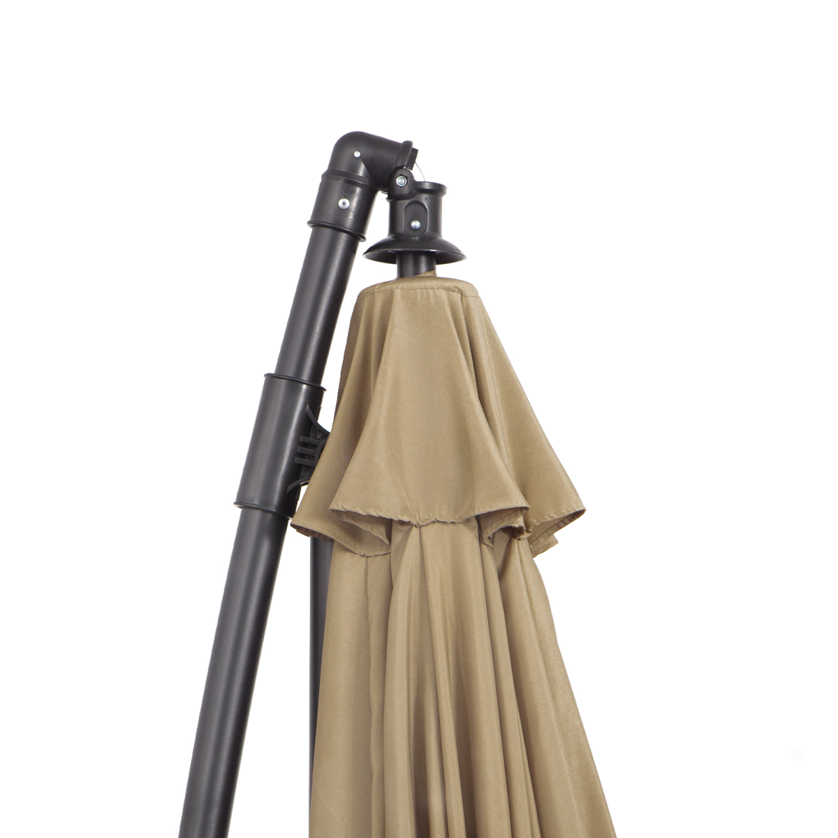 Unbranded 3(m) Cantilever Shanghai Parasol w/ Crank Handle, Cross Base, Khaki Outsunny - Parasol