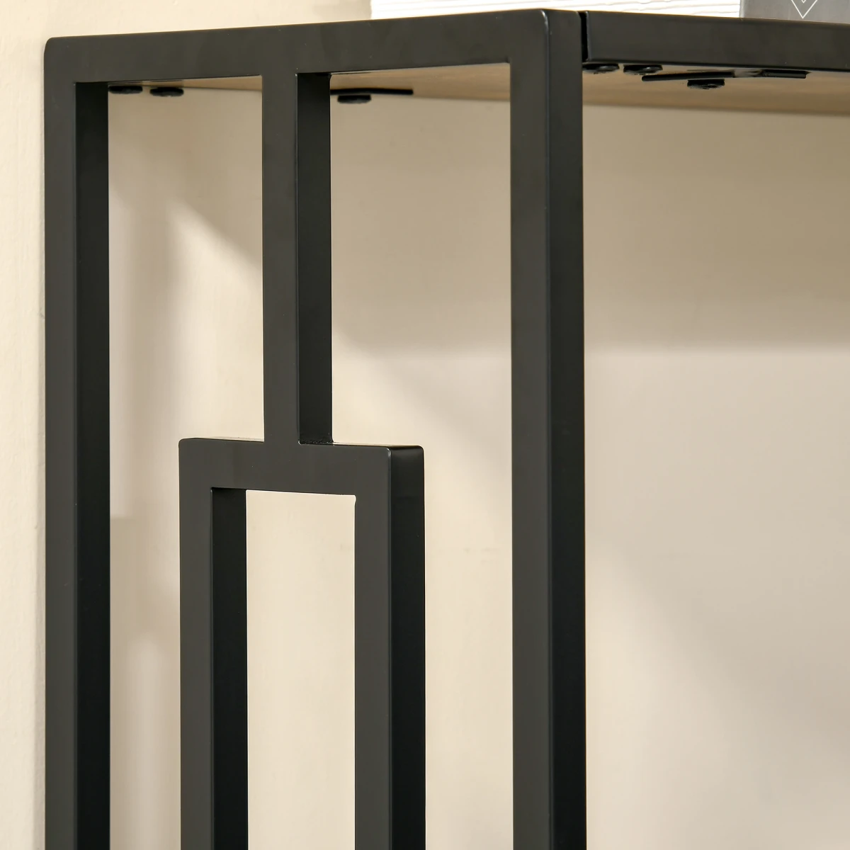 HOMCOM Industrial Console Desk Two Shelf Melamine Office - Console Table