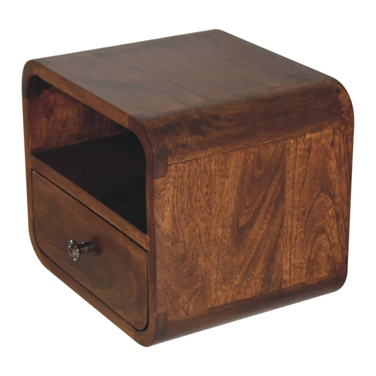 Artisan Bedside Mini Wall Curved Chestnut Drawer Bedroom by Artisan Furniture