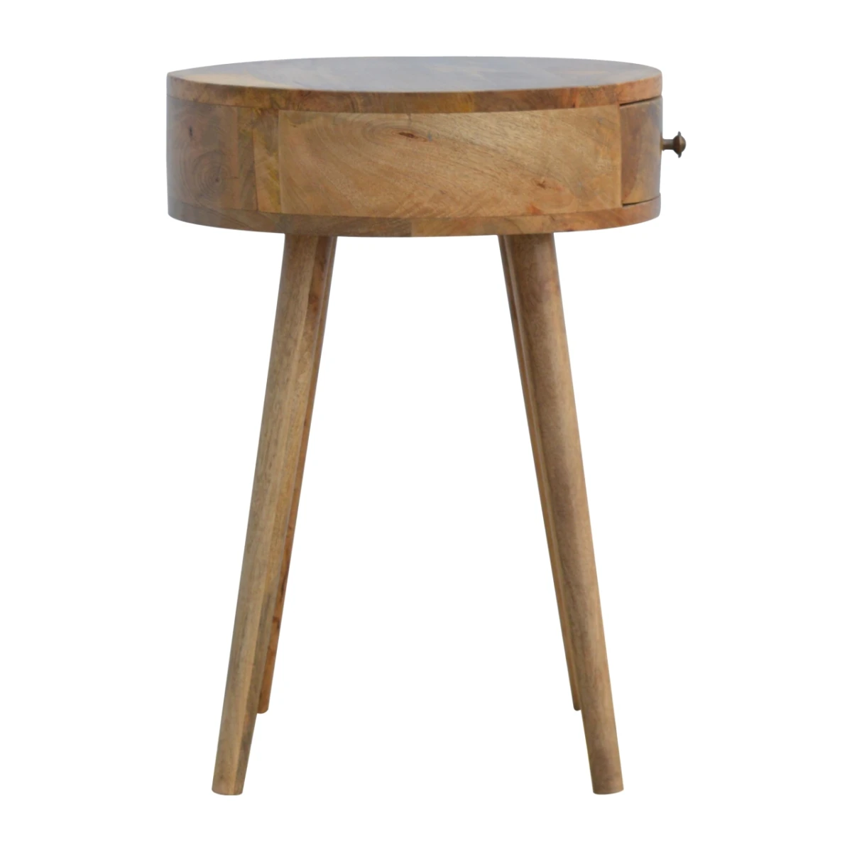Artisan Furniture Artisan Bedside Round Solid Mango Wood Home Decor - Bedside Table