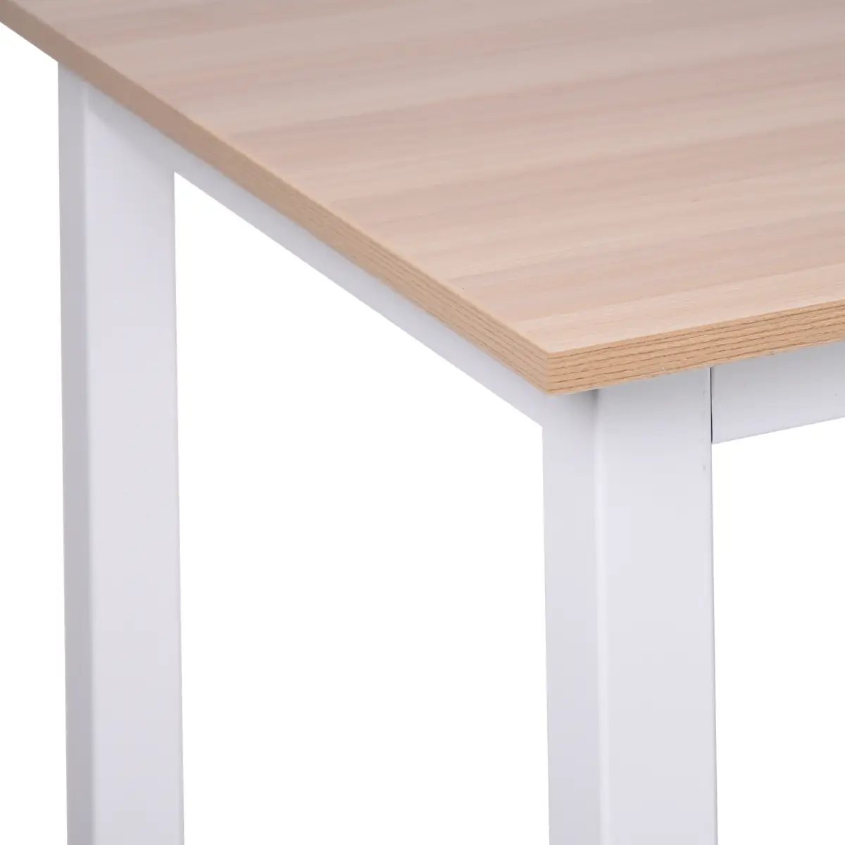 HOMCOM Computer Desk W/ White Metal Frame MDF, 120W x 60D x 76Hcm-Oak Grain Tone - Desk