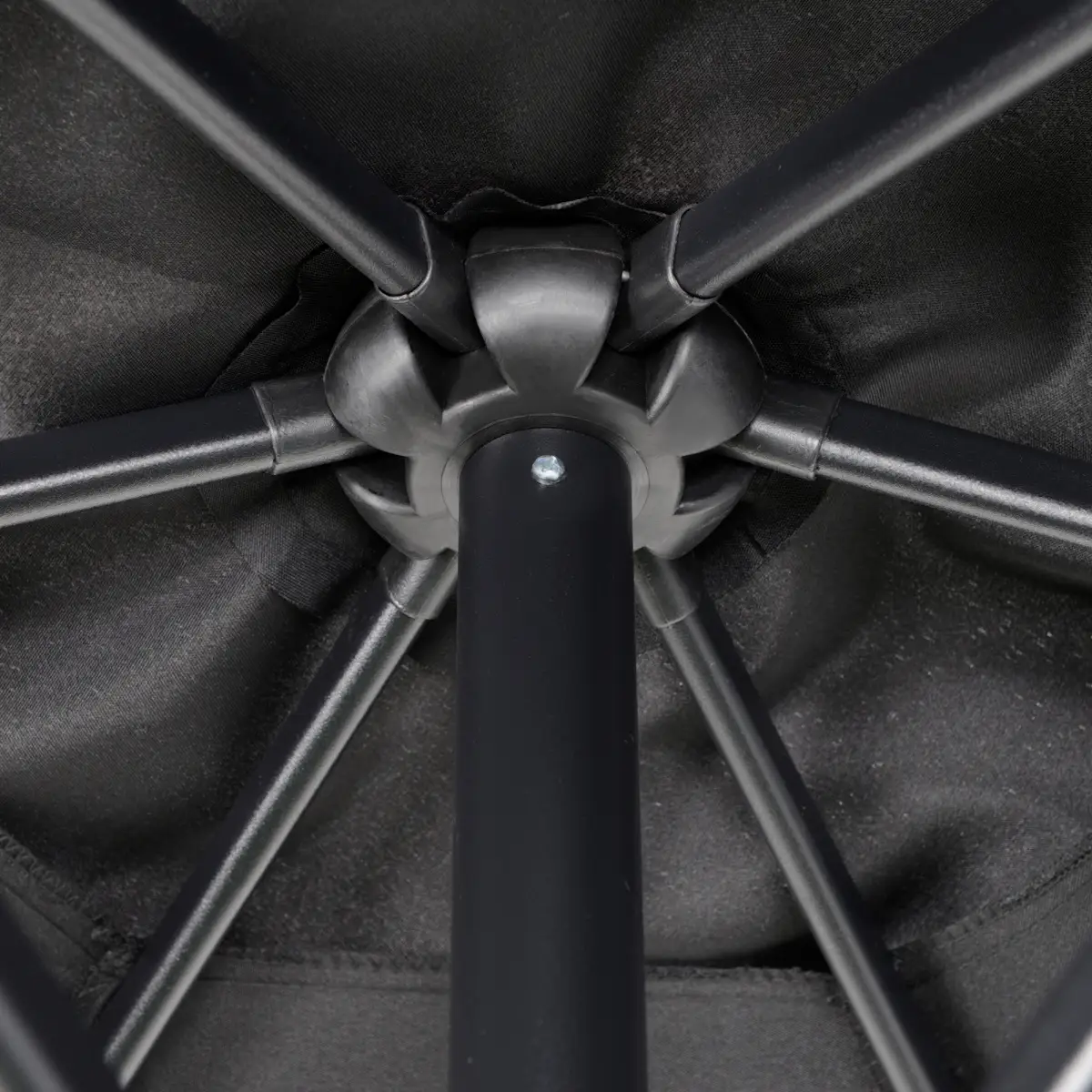 Outsunny 1.96m Parasol Patio Umbrella, Black - Parasol