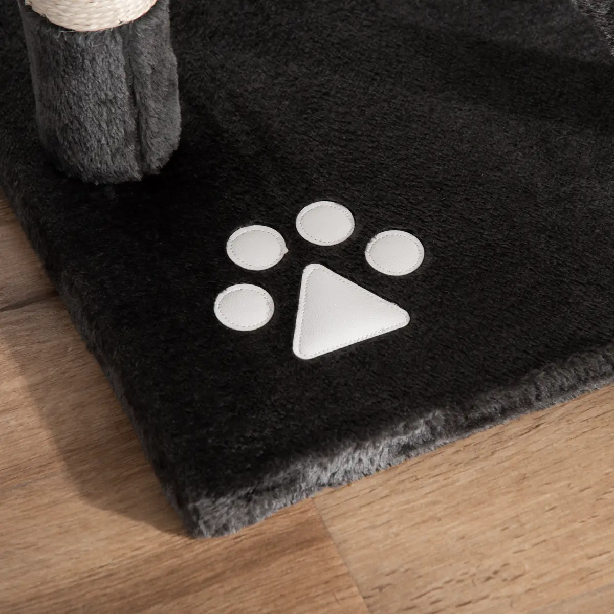 PawHut PawHut 240-260cm Floor to Ceiling Cat Tree with Scratching Posts - Dark Grey - Cat Tree