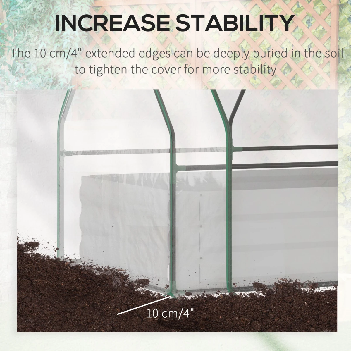 Premium Steel Raised Garden Box Dual Use Greenhouse Kit by Outsunny