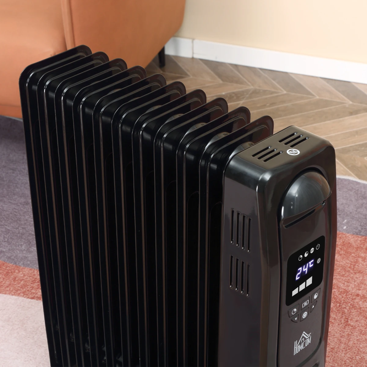 HOMCOM Oil Filled Radiator 2000W LED Timer Home - Radiator