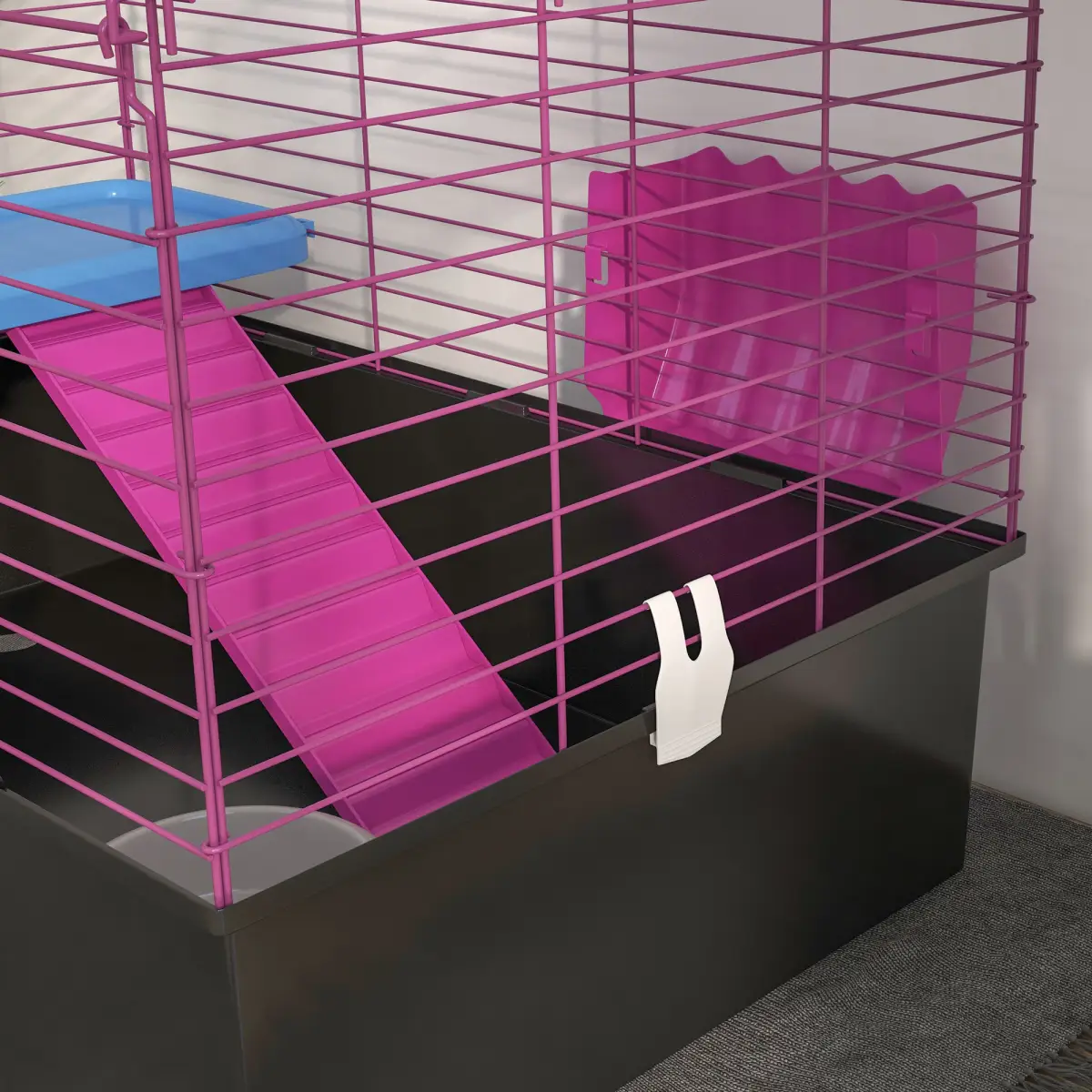 PawHut PawHut Small Animal Cage, Rabbit Guinea Pig Hutch, Pet Playhouse - Pet Cage