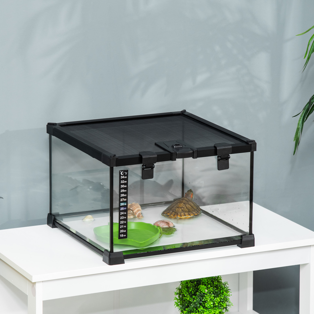 Glass Reptile Terrarium Habitats for Lizards, Frogs, Snake Pawhut - from Unbranded