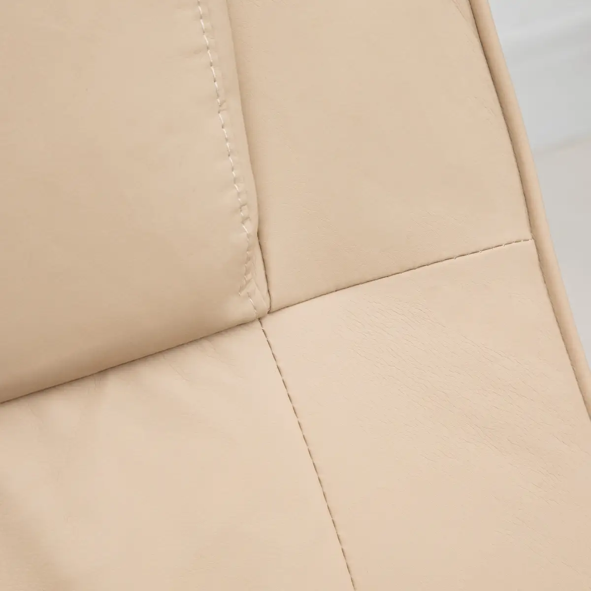 Unbranded Freestanding Living Room Chair with High Density Cushion and Footrest Cream - Office Chair