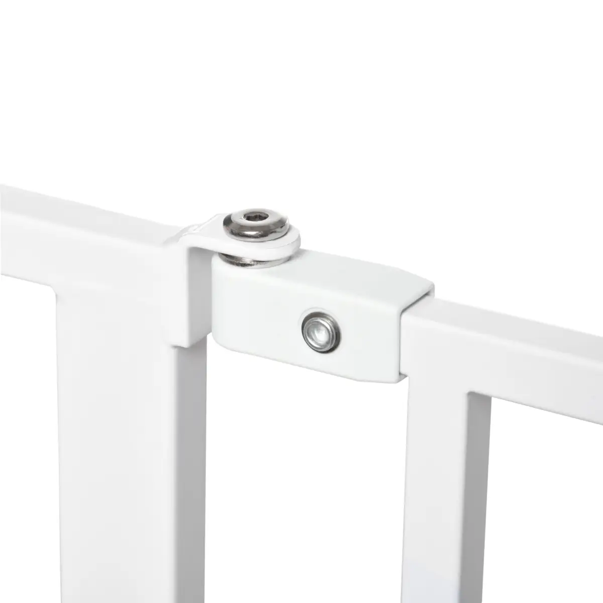 PawHut PawHut Dog Gate Wide Stair Gate with Door Pressure Fit, 75-95W cm, White - Pet Gate