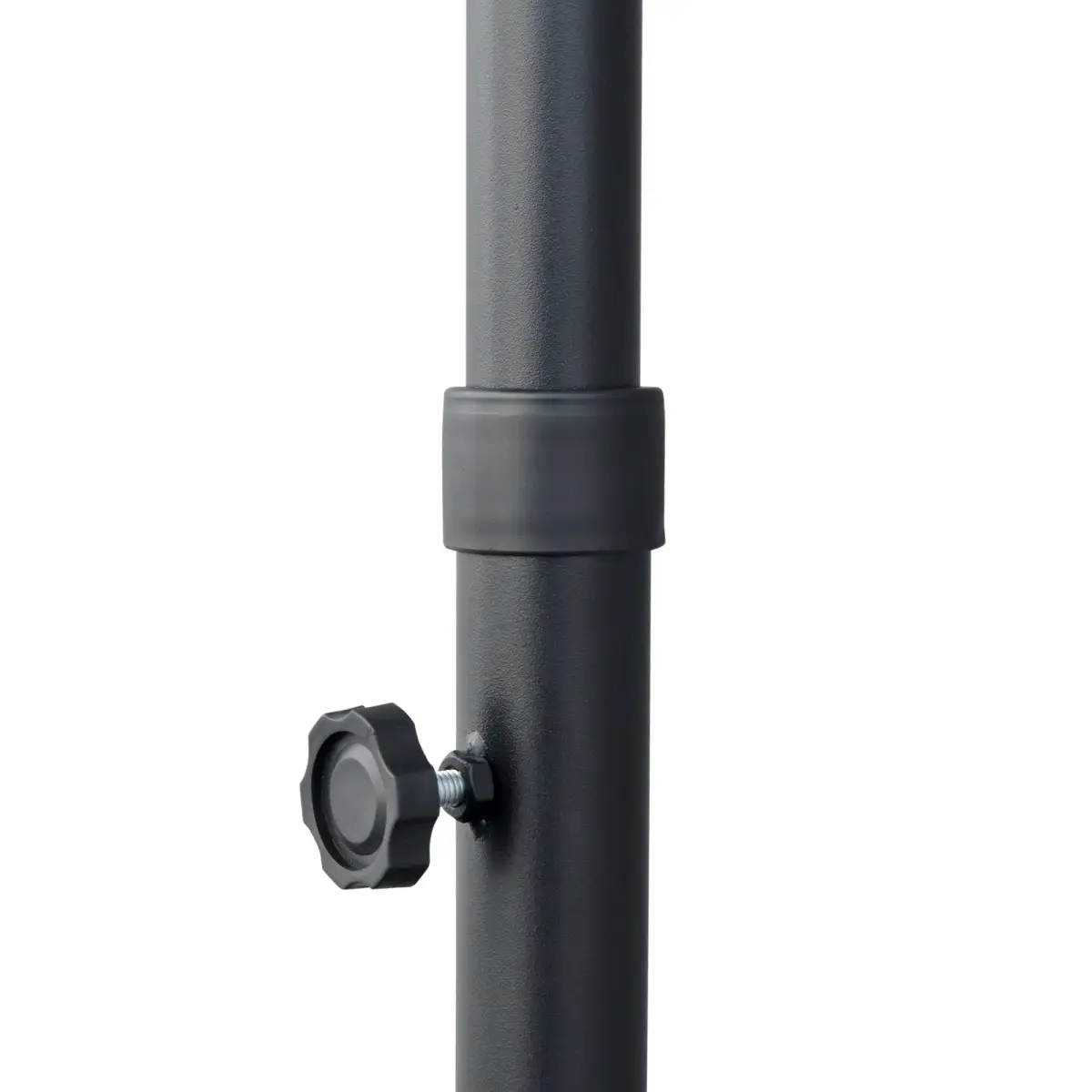 Outsunny Outsunny 2m Half Garden Parasol Market Umbrella w/ Crank Handle, Base Dark Grey - Parasol