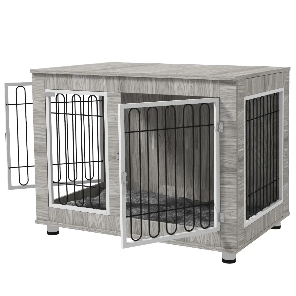 PawHut PawHut Dog Crate Furniture, Dog Crate End Table with Soft Cushion, Double Door - Dog Crate