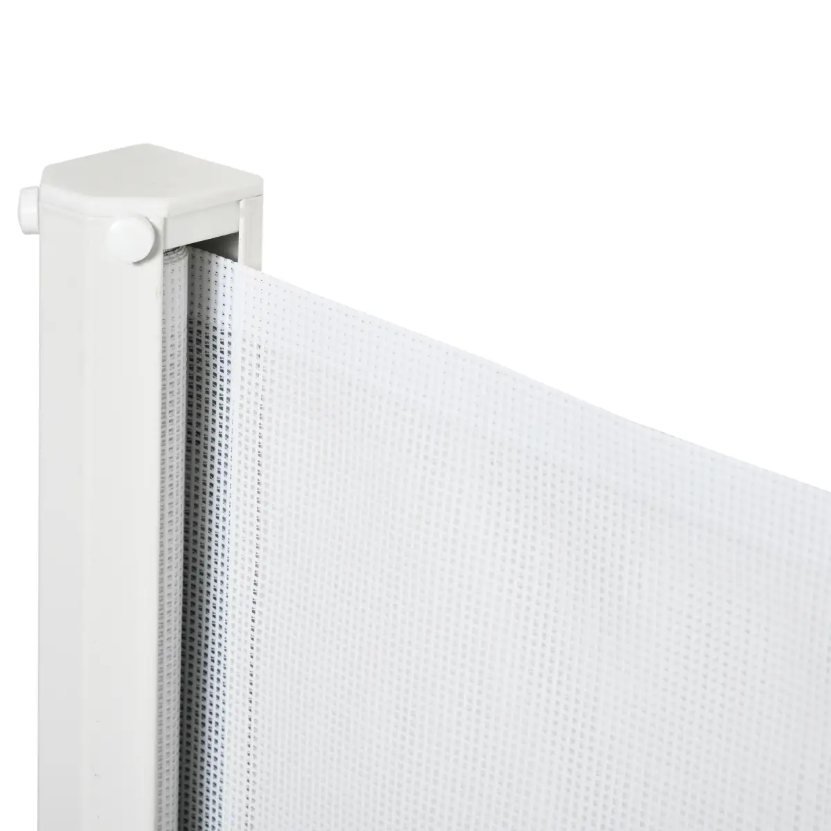 PawHut PawHut Retractable Pet Safety Gate, Folding Stair Barrier, Guard Door - White - Pet Gate