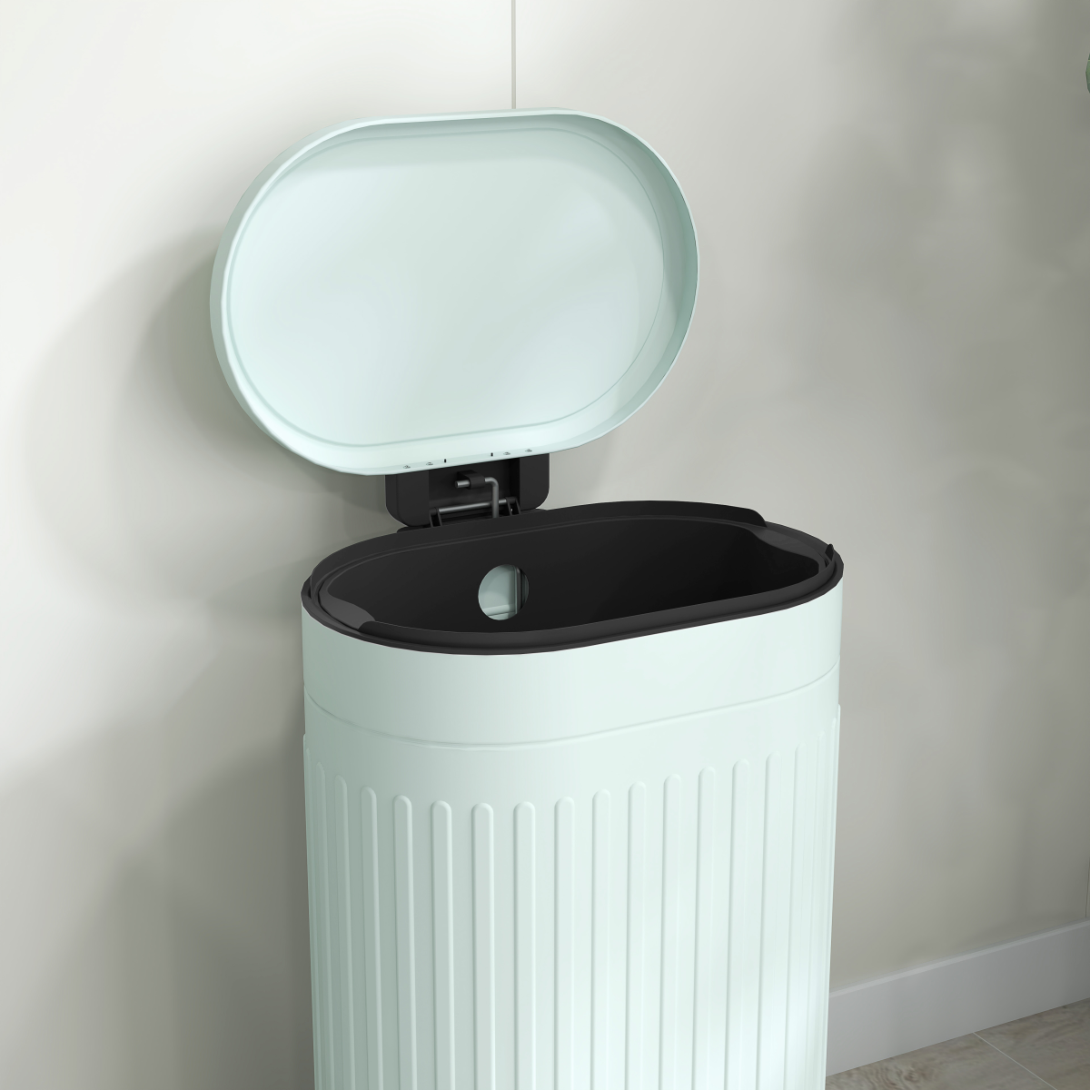 HOMCOM 30L Pedal Bin, Metal Kitchen Bin with Soft-close Lid, Light Green - from HOMCOM