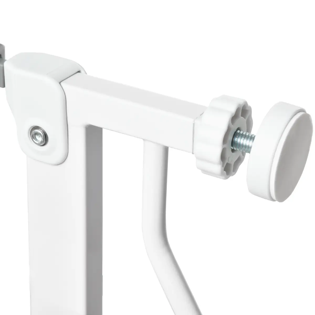 PawHut PawHut Dog Gate Wide Stair Gate w/ Door Pressure Fit, 75-115W cm, White - Pet Gate