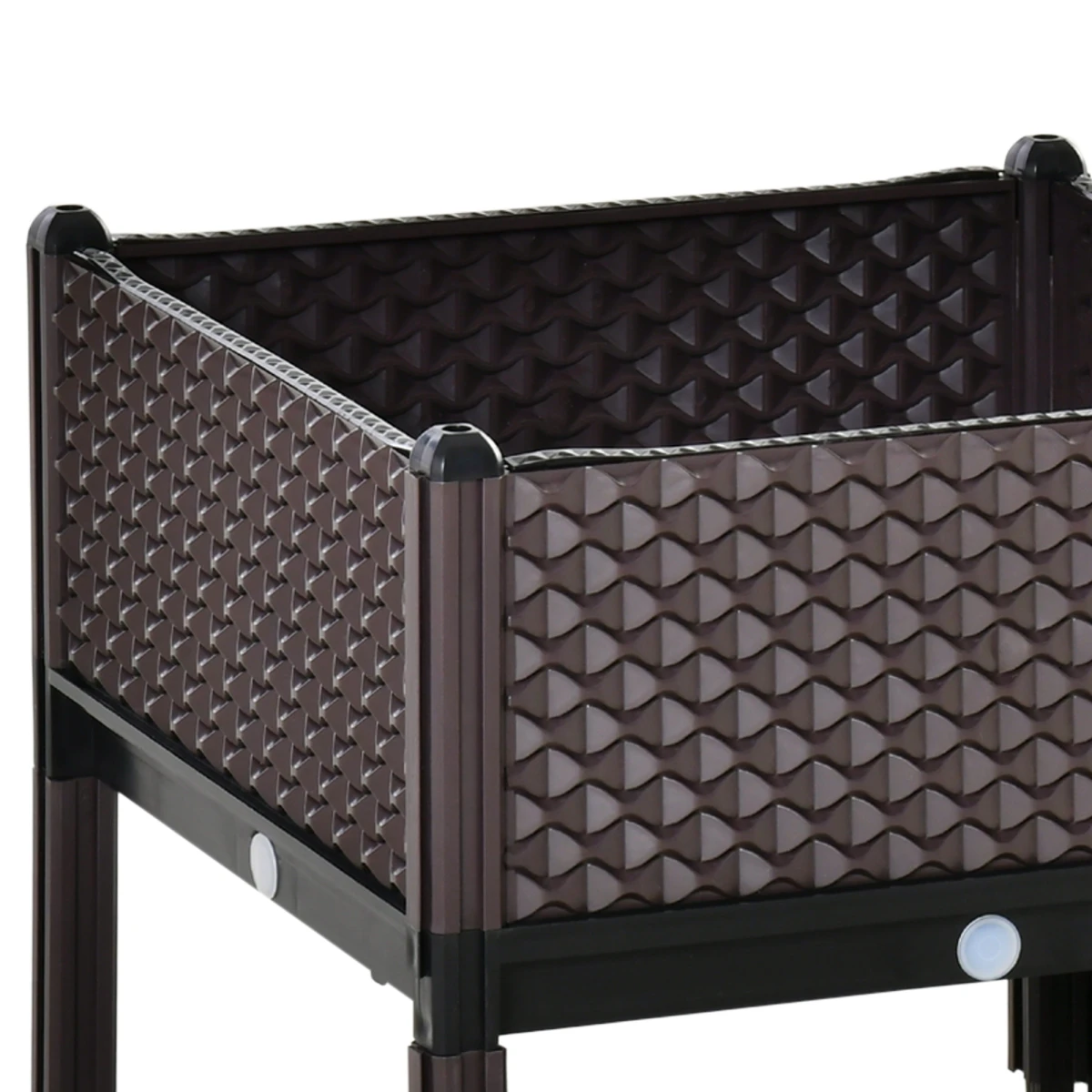 Outsunny Duo Design Two Tier Planter Self Watering For Flowers - Planters