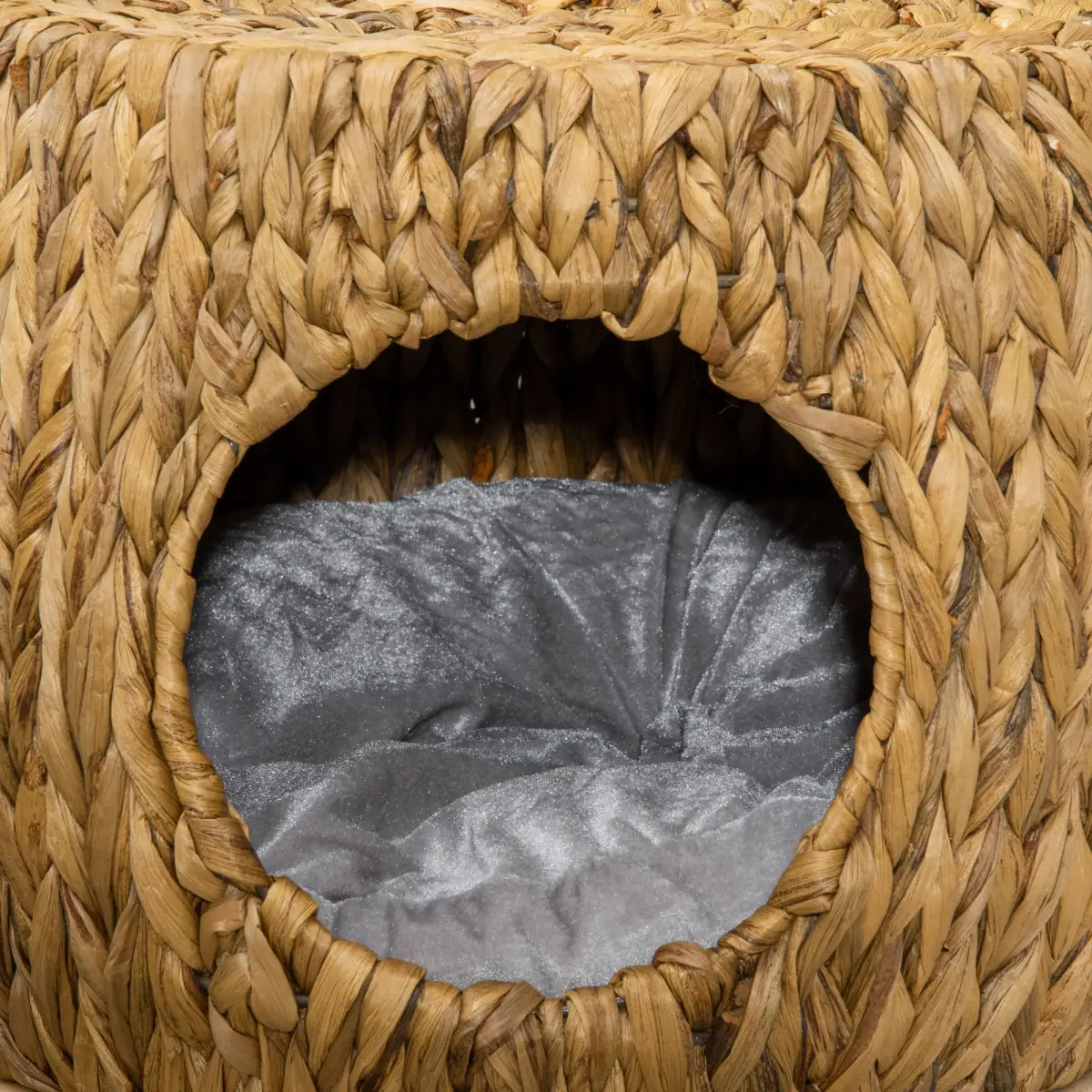 Unbranded Rattan Cat House Stool, Wicker Kitten Bed for Outdoors and Indoors w/ Cushion - Cat House
