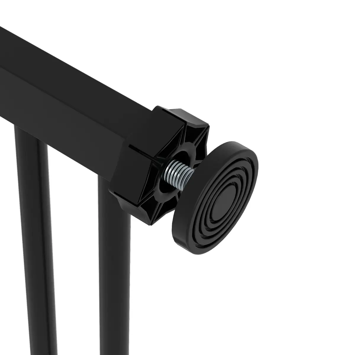 PawHut PawHut Adjustable Safety Gate w/ 1 Extensions and Four Adjustable Screws, Black - Pet Gate