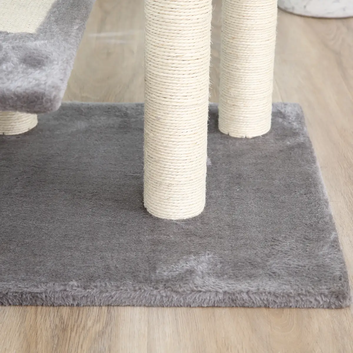 Unbranded Cat Tree Activity Center Kitten Climbing Tower Scratching Post Plush Pawhut - Cat Tree