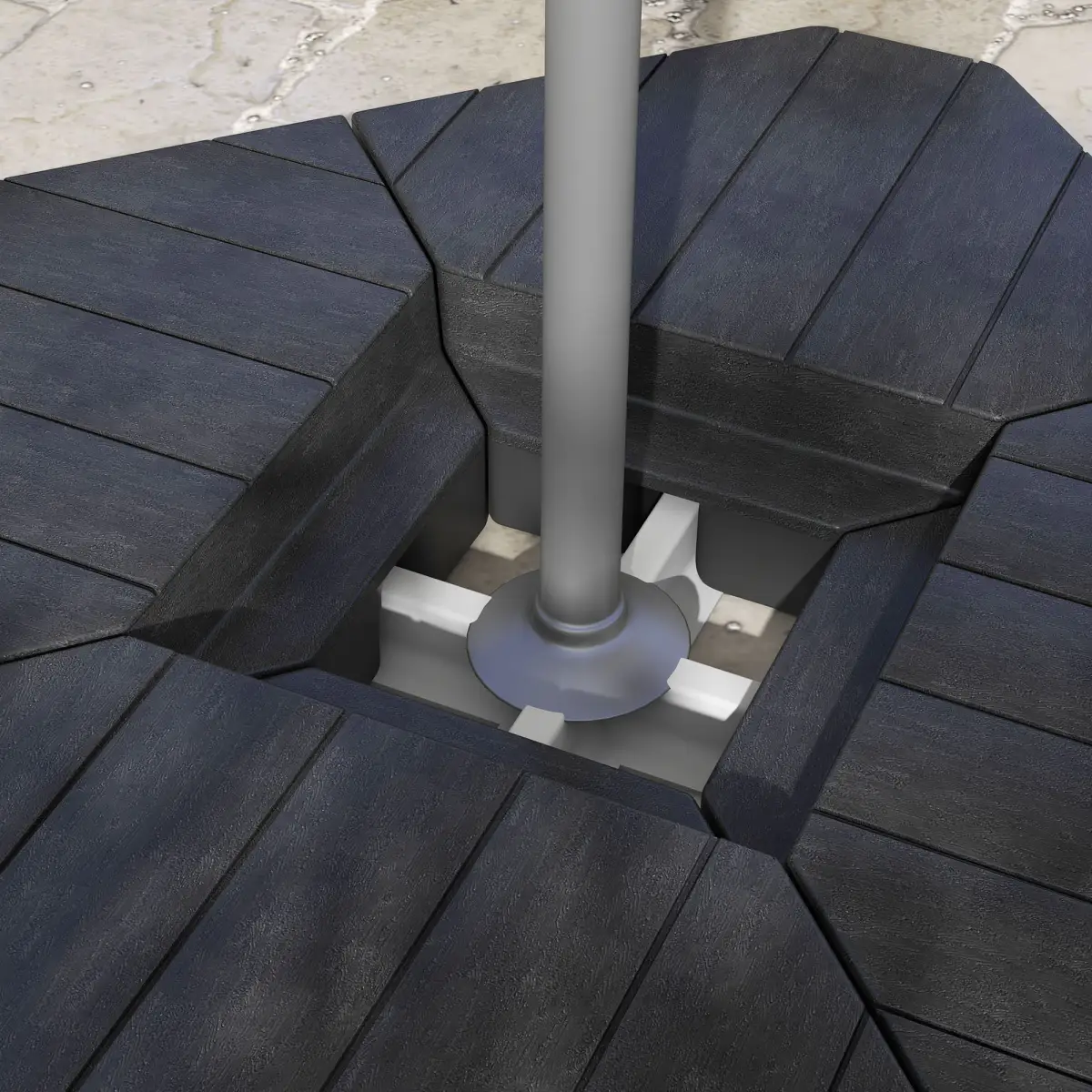 Outsunny Outsunny Umbrella Weights for Offset Parasols, 80kg Sand or 60kg Water Filled - Parasol