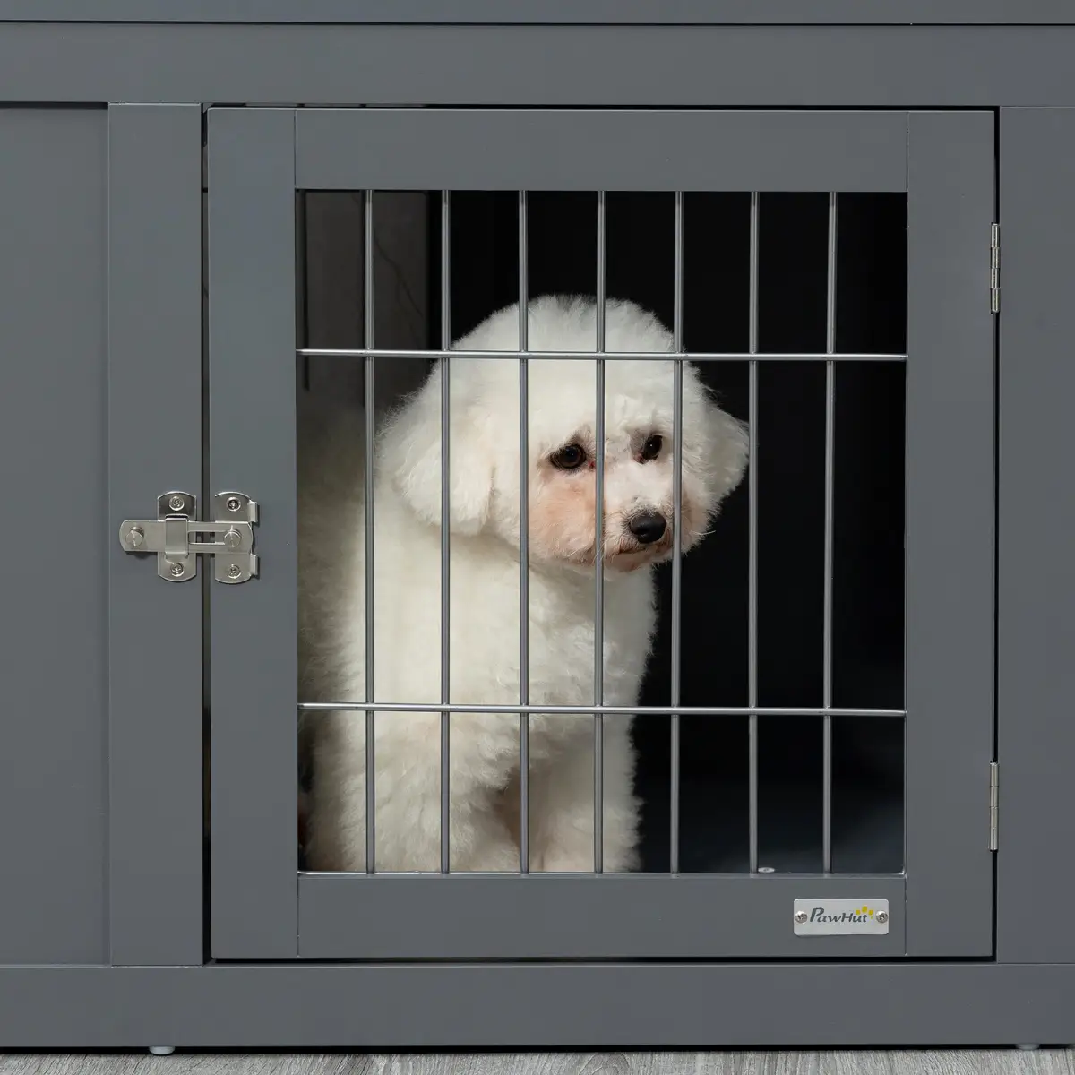 Unbranded Furniture-Style Dog Crate Two Lockable Doors, for Small & Medium Dogs Pawhut - Dog Crate